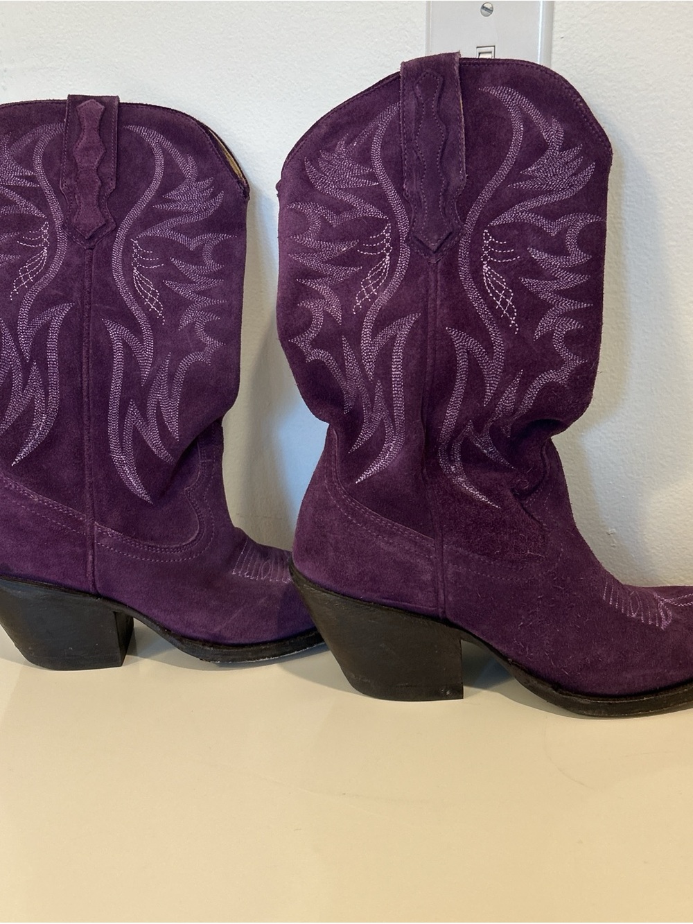 Idyllwind Purple Suede Western Heeled Boots